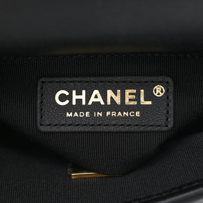 Chanel Tweed School Memory Mini Top Handle Flap Black White 5 of 9