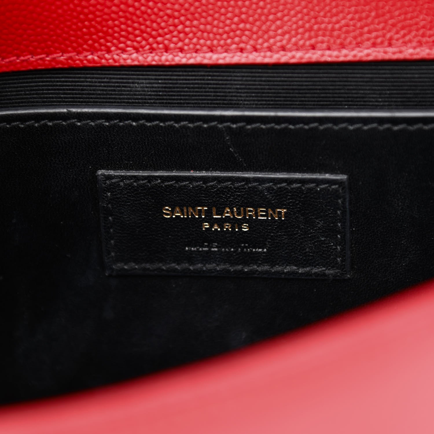 Saint Laurent Grain De Poudre Small Monogram Kate Satchel Red 6 of 10