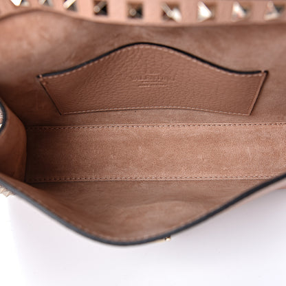 Valentino Garavani Pebbled Calfskin Medium Rockstud Flip Lock Crossbody Bag Skin Sorbet 7 of 9