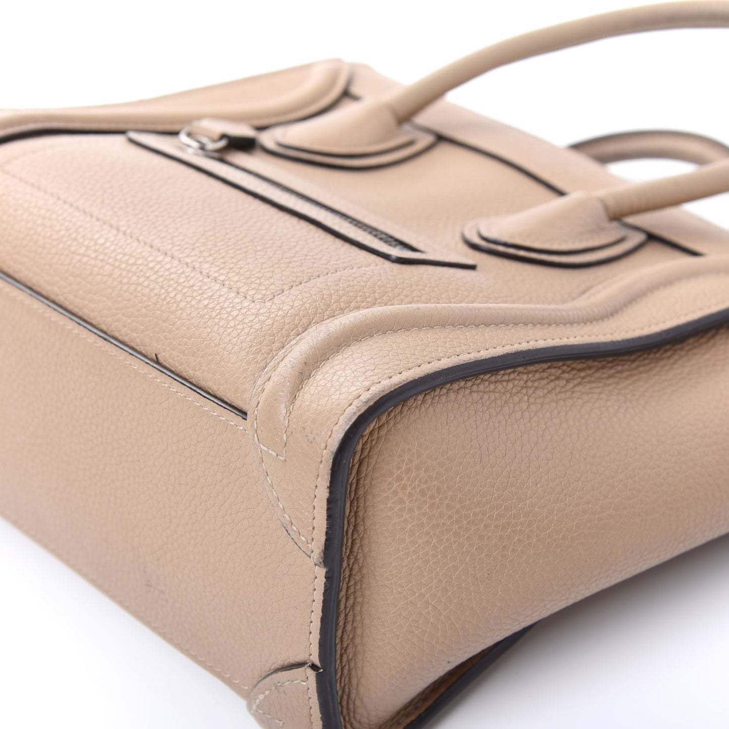 Drummed Calfskin Nano Luggage Dune