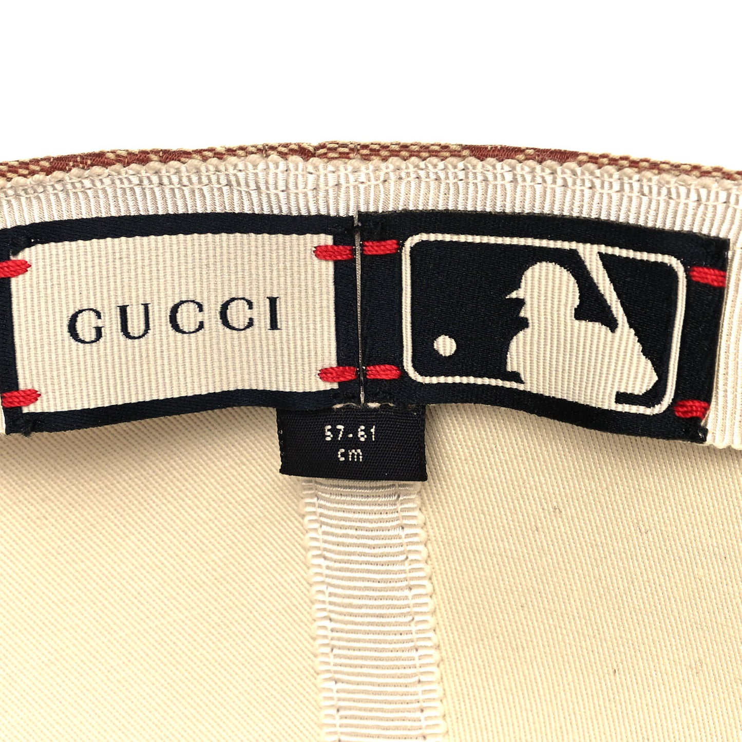 X MLB Monogram NY Yankees Baseball Hat 57-61 Beige Ruggine