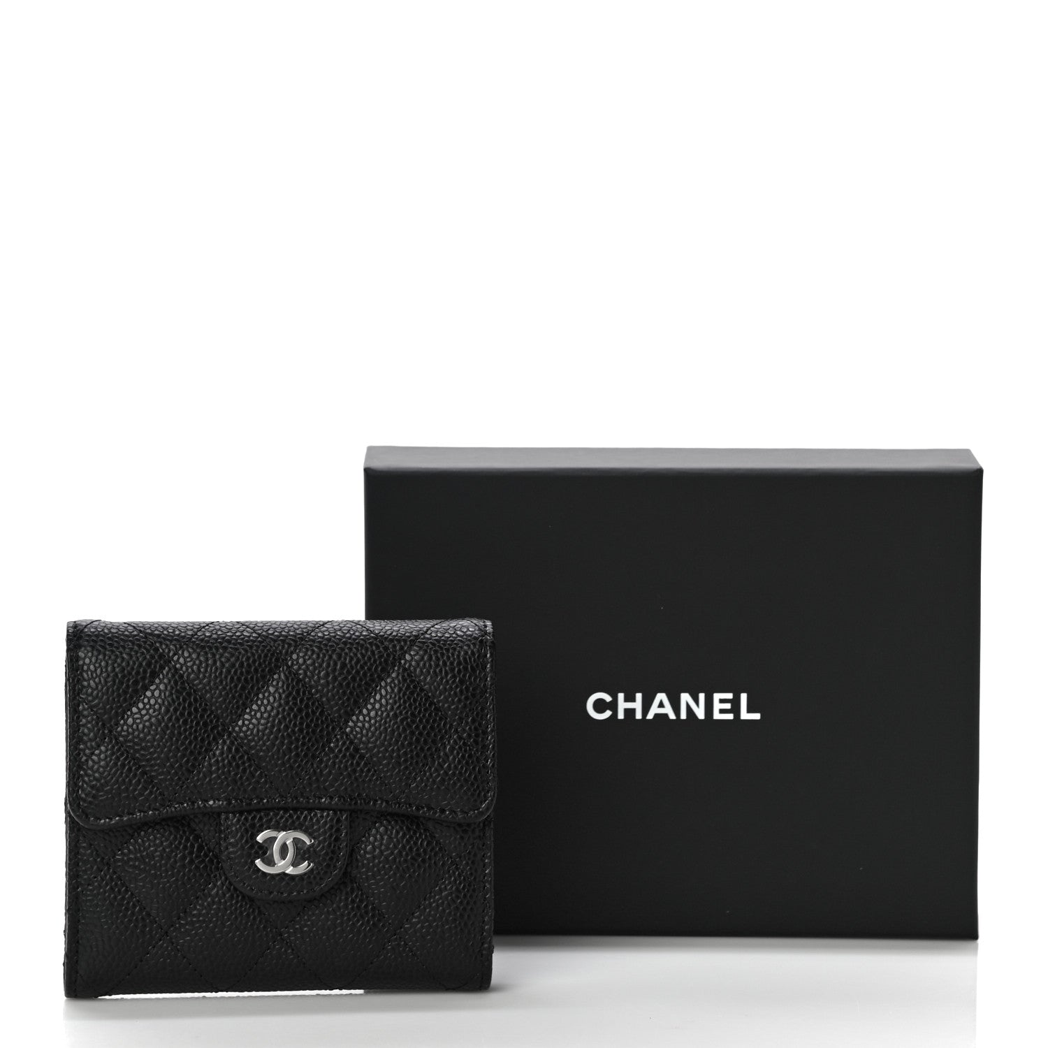 Chanel Caviar Quilted Compact Flap Wallet Black 12 of 12