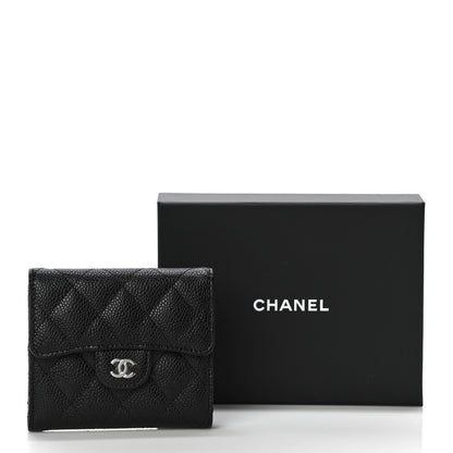 Chanel Caviar Quilted Compact Flap Wallet Black 12 of 12