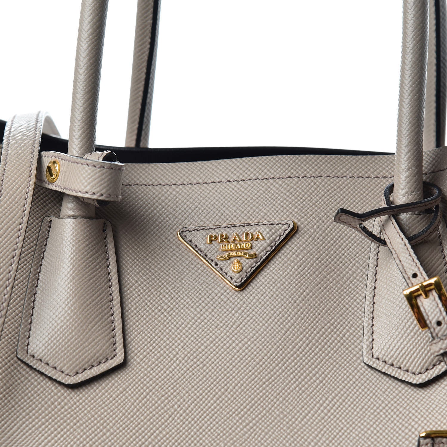 Prada Saffiano Cuir Large Double Bag Cammeo 9 of 9