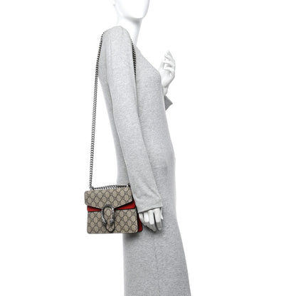 Gucci GG Supreme Monogram Mini Dionysus Shoulder Bag Hibiscus Red 2 of 10