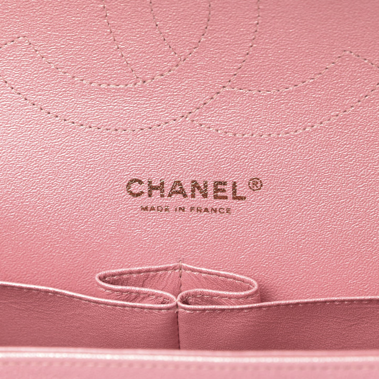 Iridescent Caviar Quilted Jumbo Double Flap Rose Pink