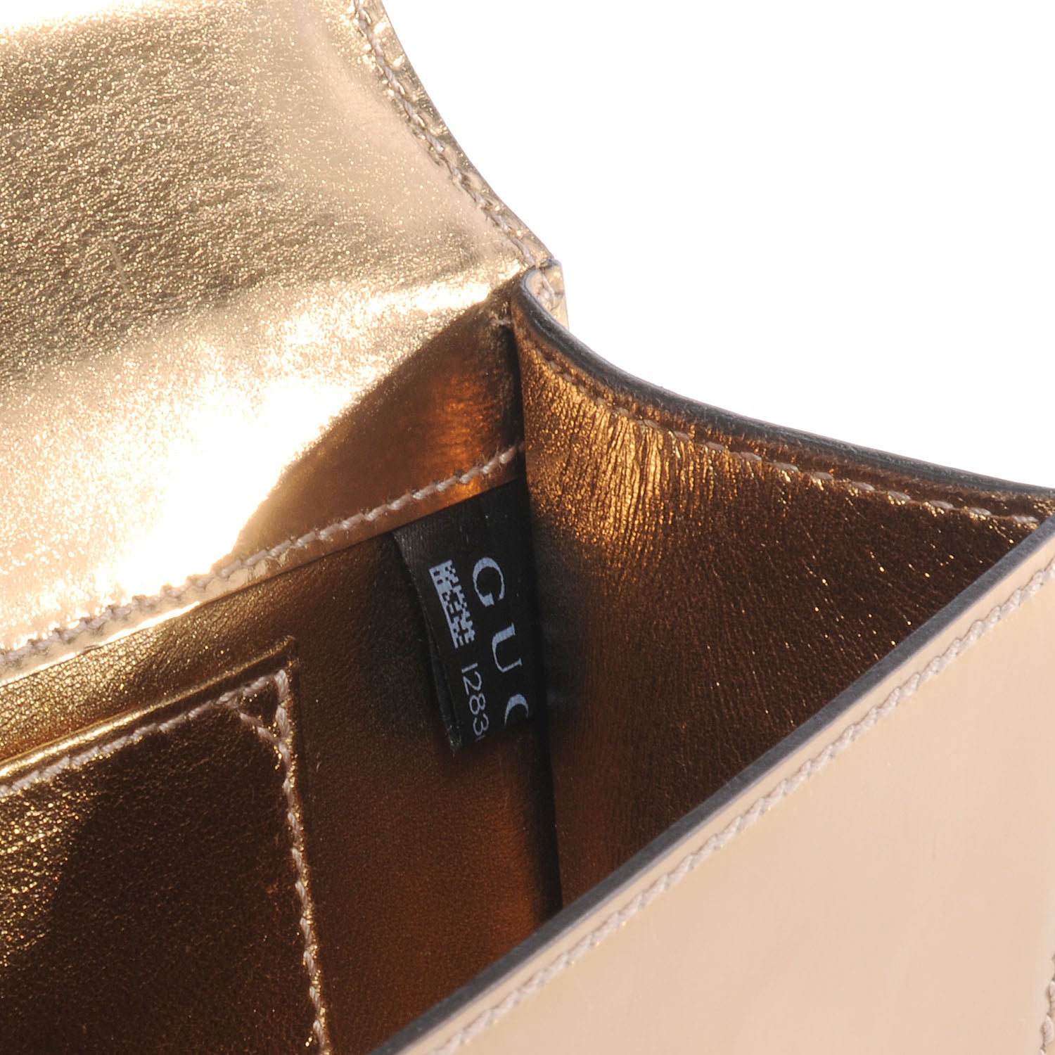 Gucci Leather Clutch Metallic Gold 8 of 9