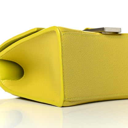 Balenciaga Grained Calfskin Hourglass Top Handle Bag XS Lime 5 of 7