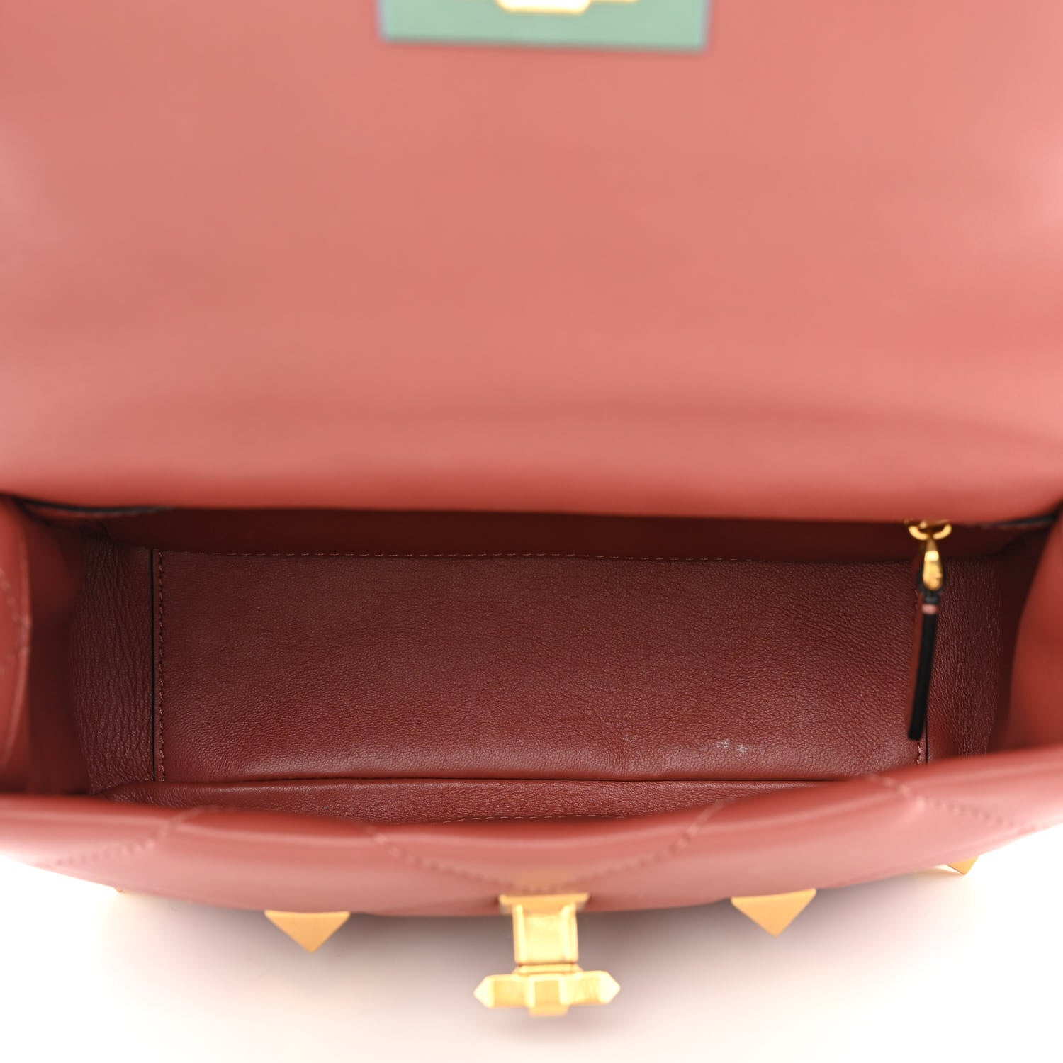Valentino Garavani Nappa Medium Roman Stud Shoulder Bag Gingerbread 5 of 9