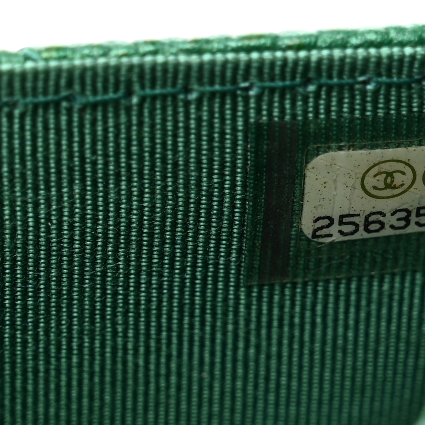 Metallic Caviar Quilted Flap Card Holder Wallet Green