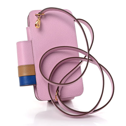Hermes Epsom Hermesway Phone Case Mauve Sylvestre Chai Bleu Royale 2 of 8