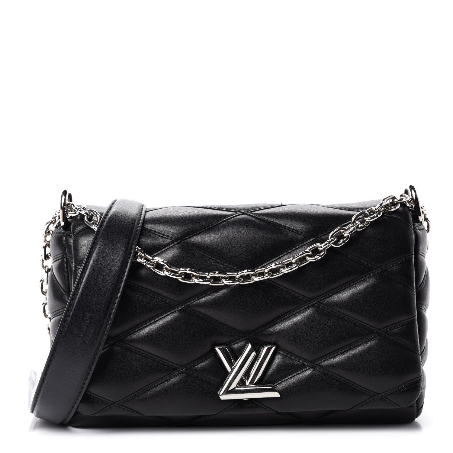 Louis Vuitton Lambskin Malletage GO-14 PM Black 1 of 11