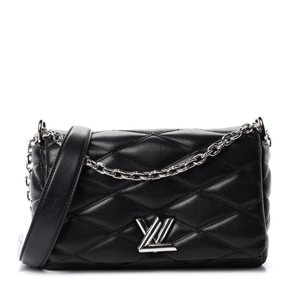 Louis Vuitton Lambskin Malletage GO-14 PM Black 1 of 11