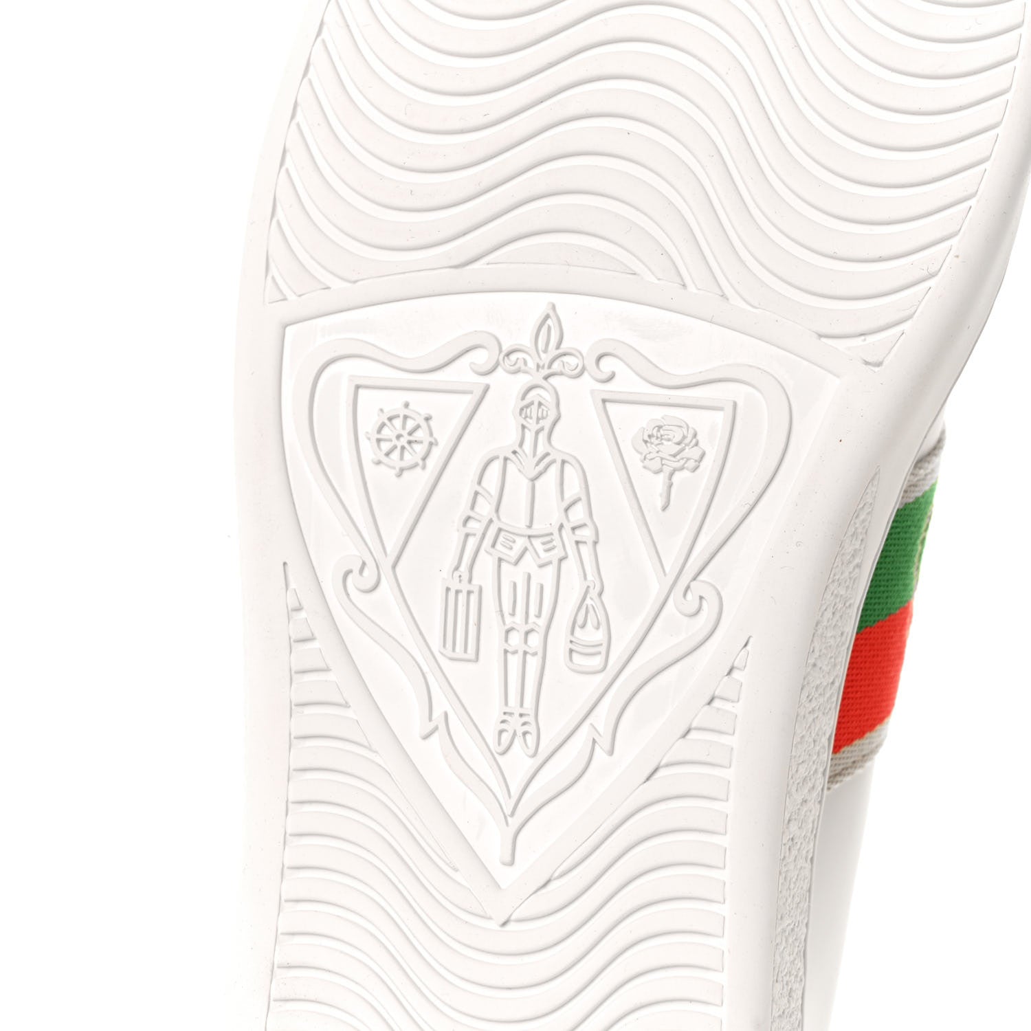 Gucci Calfskin Web Interlocking G Womens Ace Sneakers 38 White 7 of 9