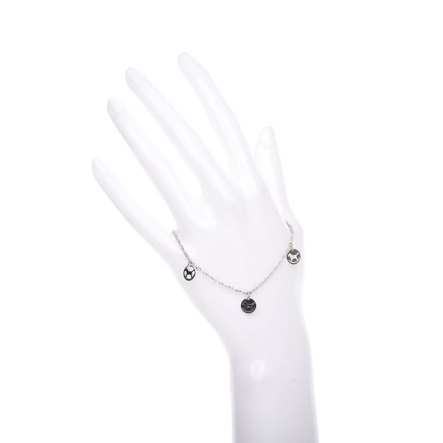 18K White Gold Dada Baby Rocking Horse Charm Bracelet