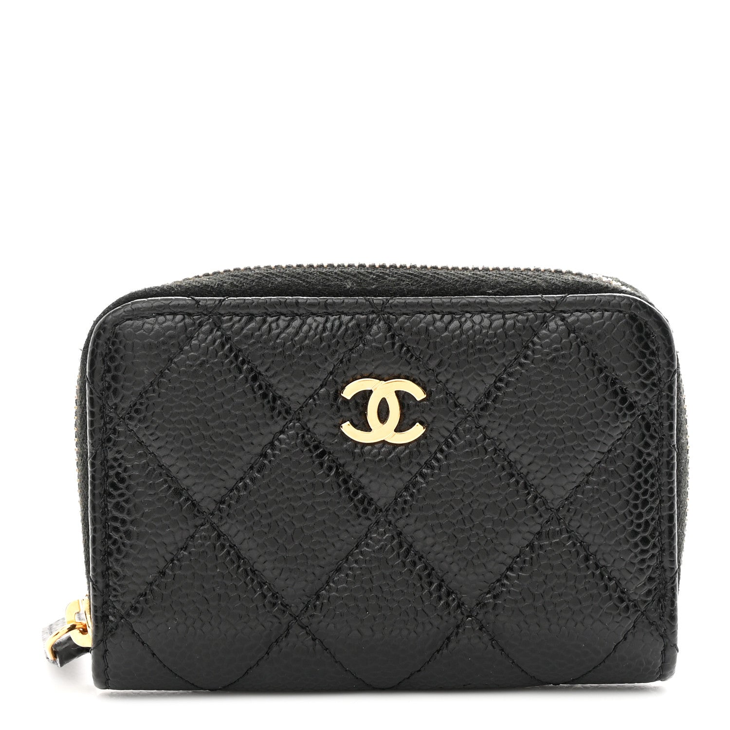 Chanel Caviar Quilted Zip Coin Purse Black 1 of 7