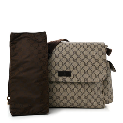 Gucci GG Plus Monogram Messenger Diaper Bag Dark Brown 3 of 14