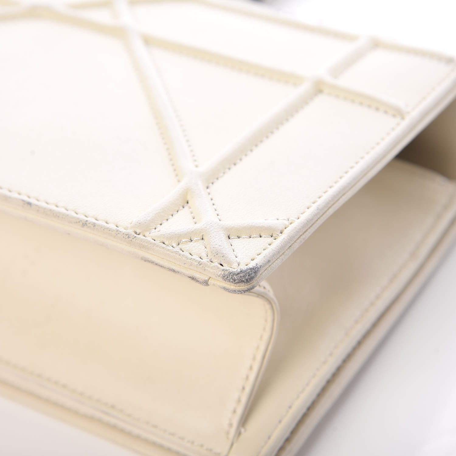 Christian Dior Calfskin Small Diorama Flap Bag Off White 14 of 15