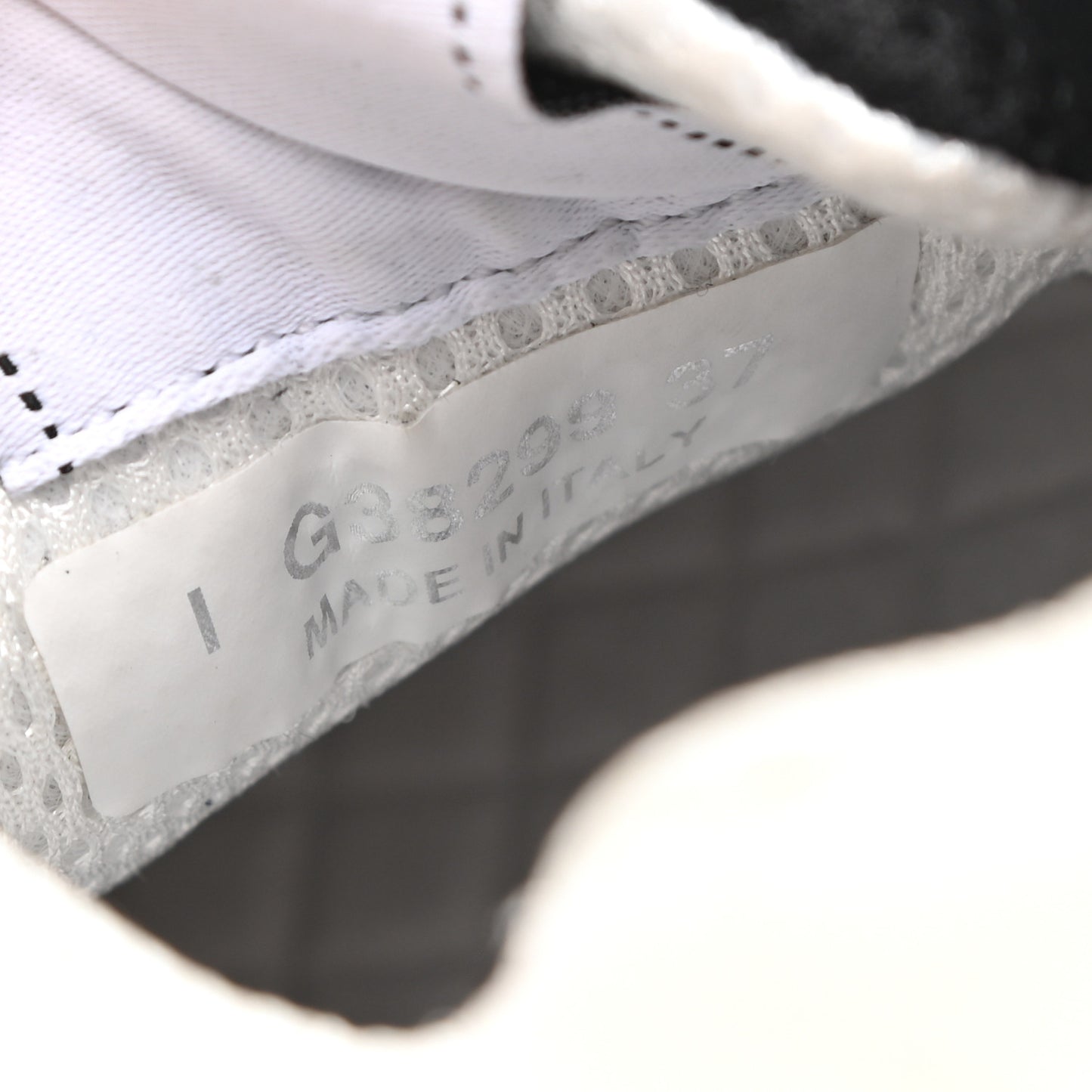 Mesh Suede Grained Calfskin Womens CC Sneakers 37 Black White