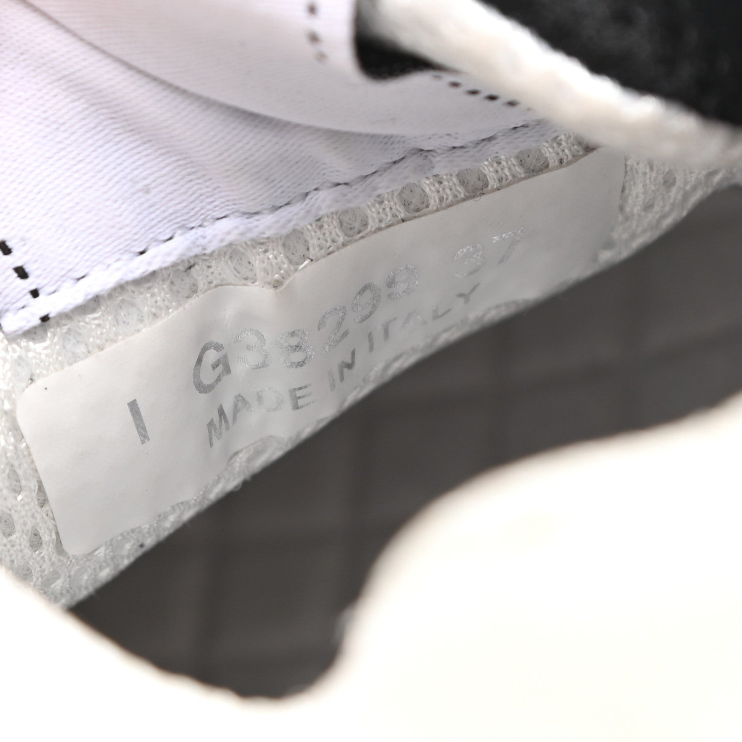 Chanel Mesh Suede Grained Calfskin Womens CC Sneakers 37 Black White 8 of 9