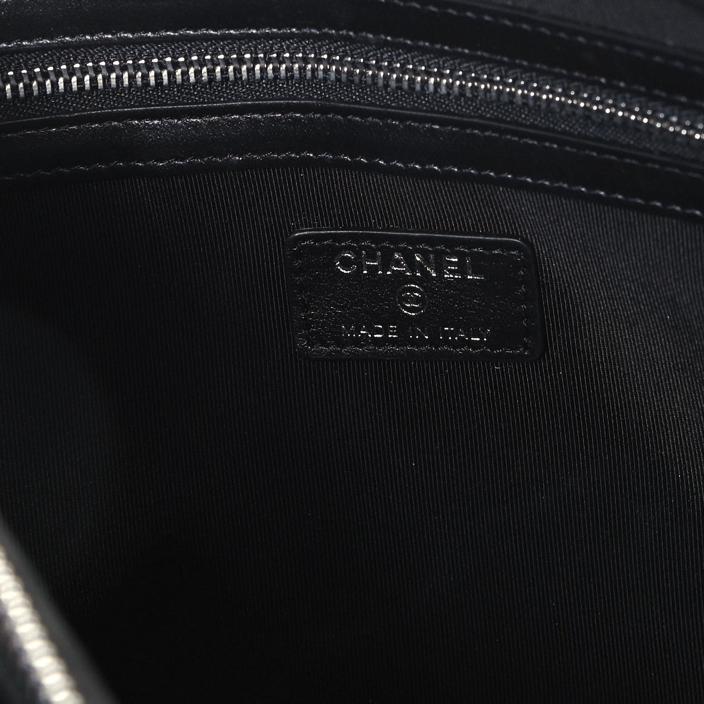 Caviar Quilted Zipped Multi Pouch Black