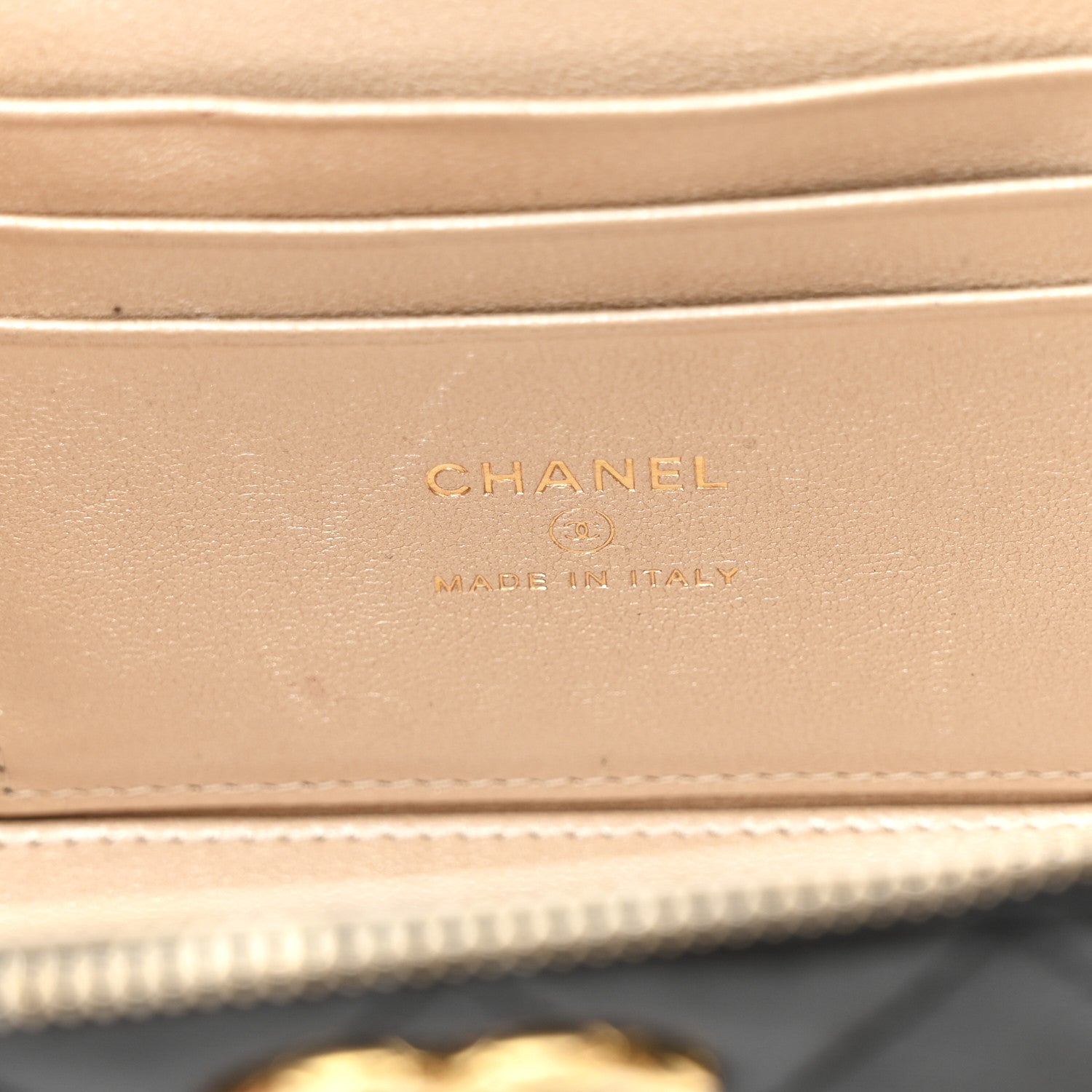 Chanel Lambskin Quilted Small CC Dynasty Vanity Case With Chain Black 6 of 10