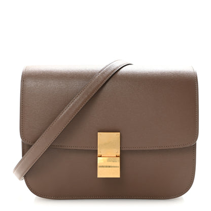 Celine Liege Calfskin Medium Classic Box Flap Bag Taupe 1 of 10