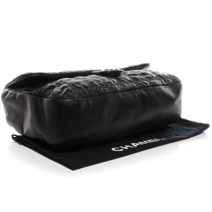 Chanel Lambskin Tweed Double Stitch Maxi Flap Black 4 of 7
