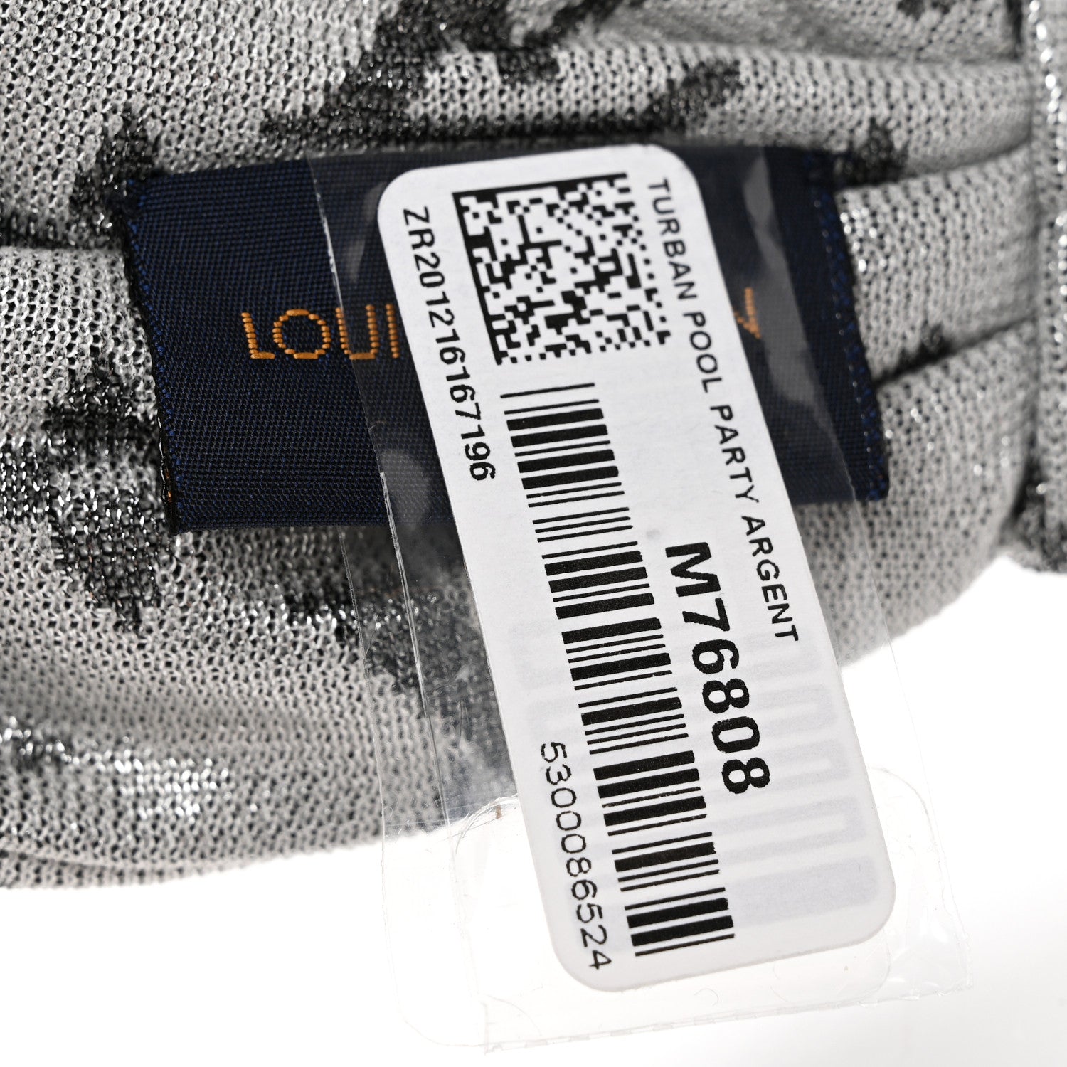 Louis Vuitton Silk Monogram LV Pool Party Turban Headband Argent 4 of 4