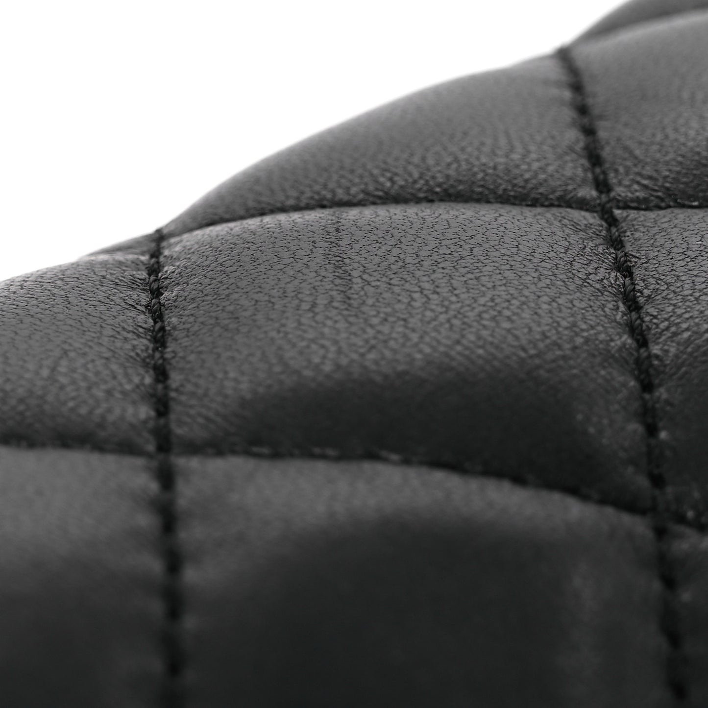 Lambskin Quilted Fold Up Again Clutch Black