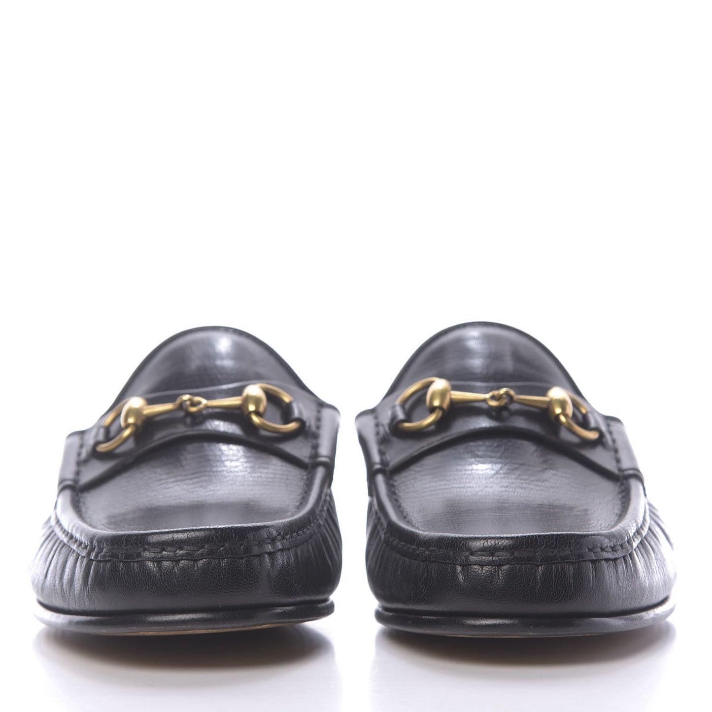 Goatskin Mens Horsebit Slippers 9 Black