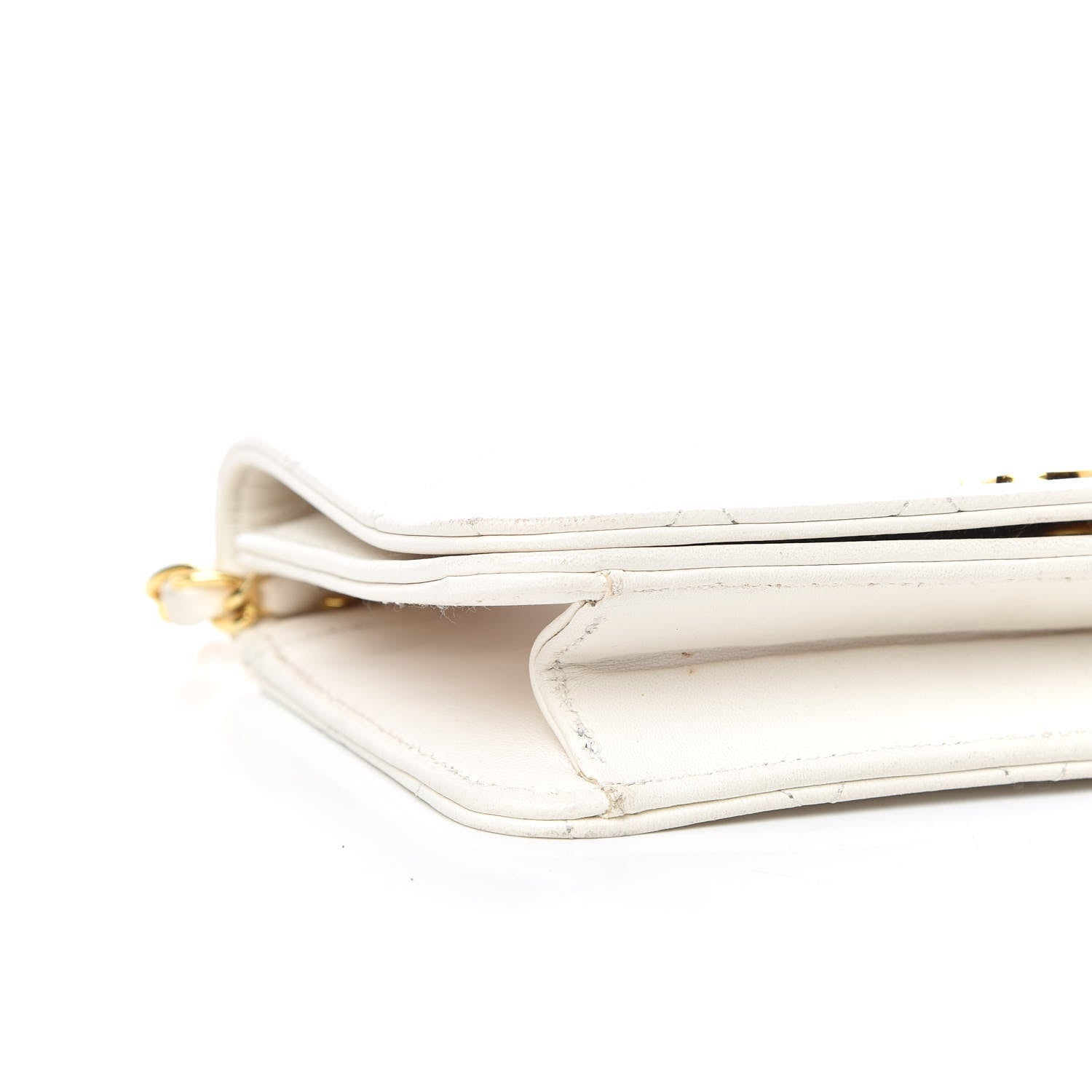 Chanel Calfskin Diamond Stitched CC Small Flap White 5 of 11
