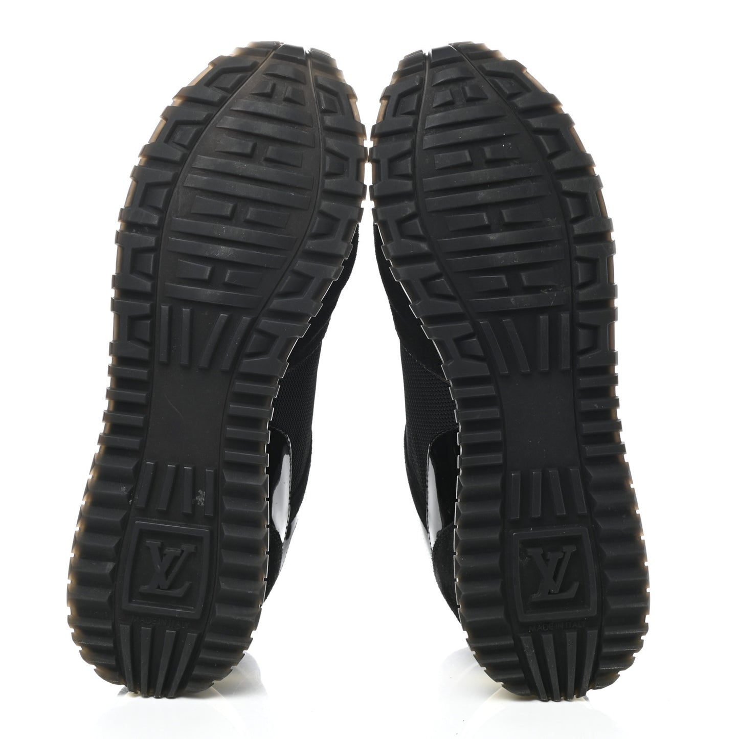 Suede Monogram Run Away Sneakers 40 Black