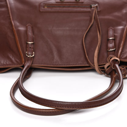 Balenciaga Veau Papier Basket Tote Castagna 13 of 15