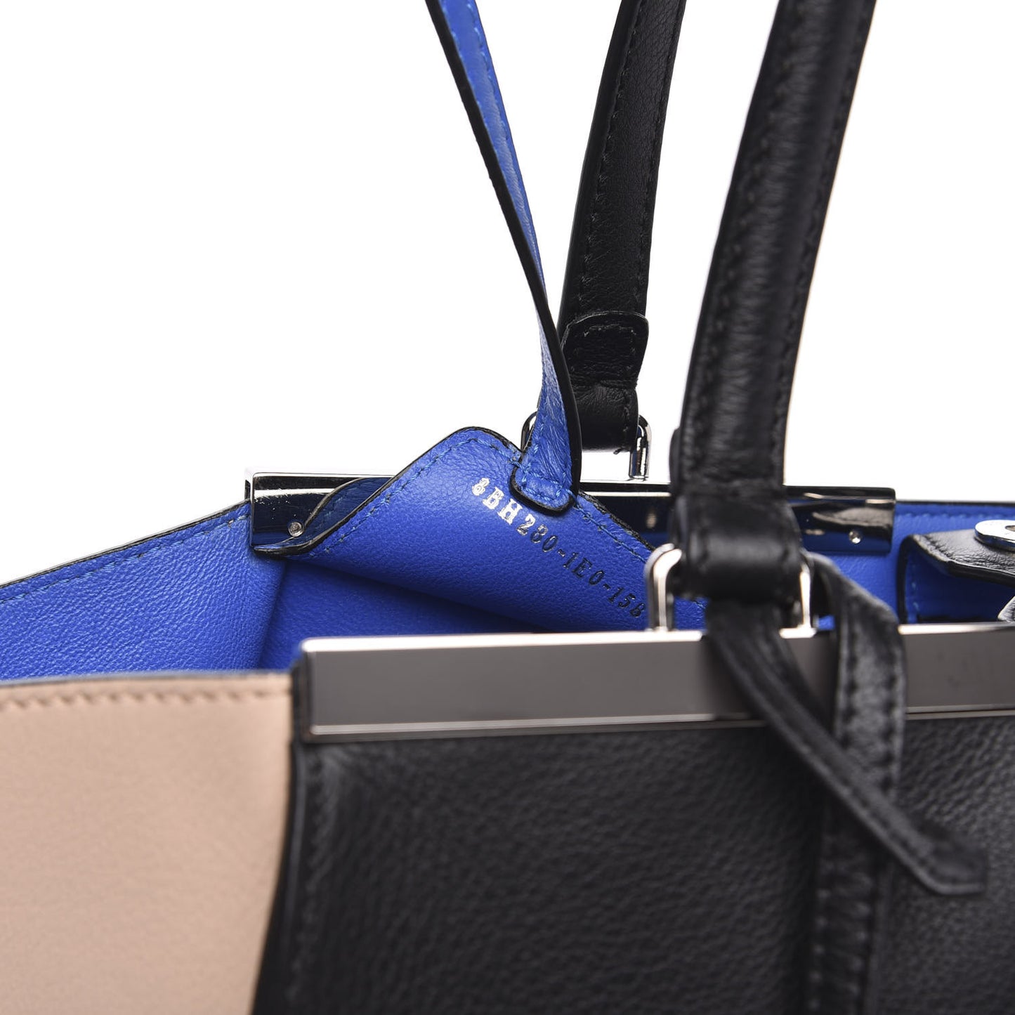 Vitello Dolce Bi-Color Large 3Jours Tote Black Plaster