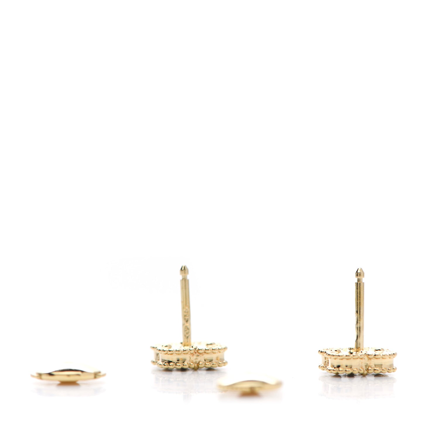 18K Yellow Gold Black Onyx Sweet Alhambra Earrings