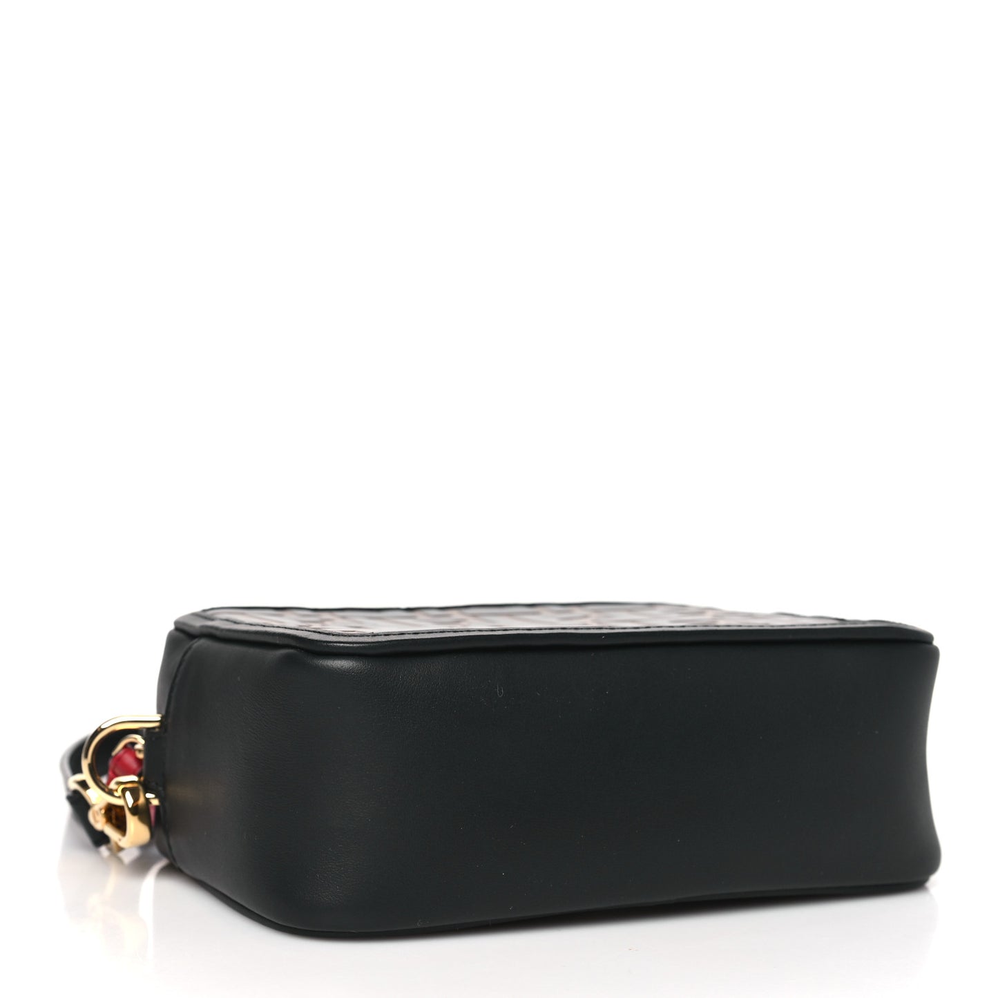 Vitello Century Bi-Color FF 1974 Embossed Mini Camera Case Maya Black