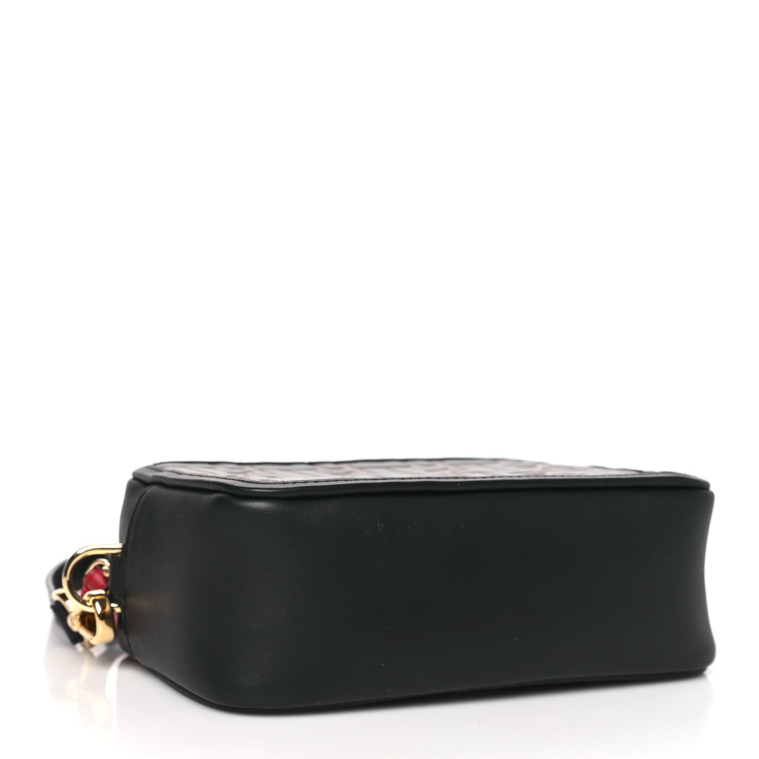 Fendi Vitello Century Bi-Color FF 1974 Embossed Mini Camera Case Maya Black 4 of 10