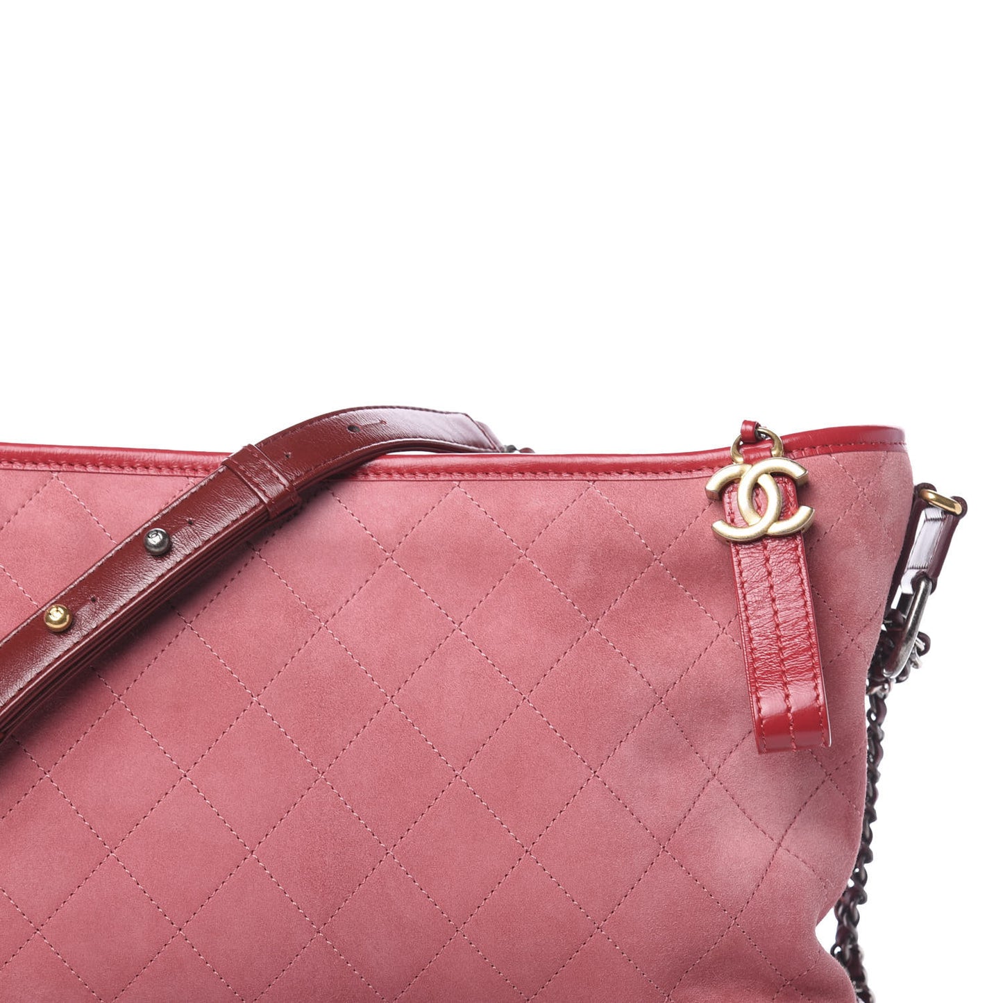 Suede Calfskin Quilted Medium Gabrielle Hobo Multicolor