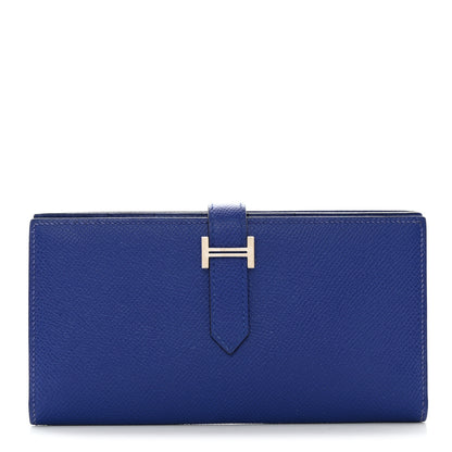 Hermes Epsom Bearn Gusset Wallet Bleu Electrique 1 of 7