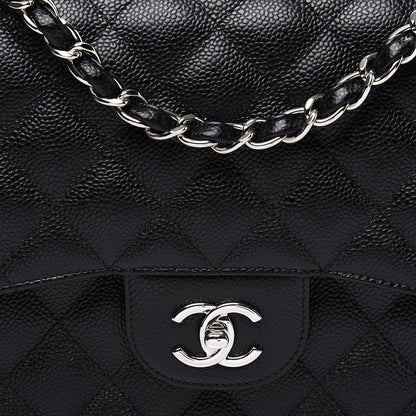 Chanel Caviar Quilted Jumbo Double Flap Black 9 of 10
