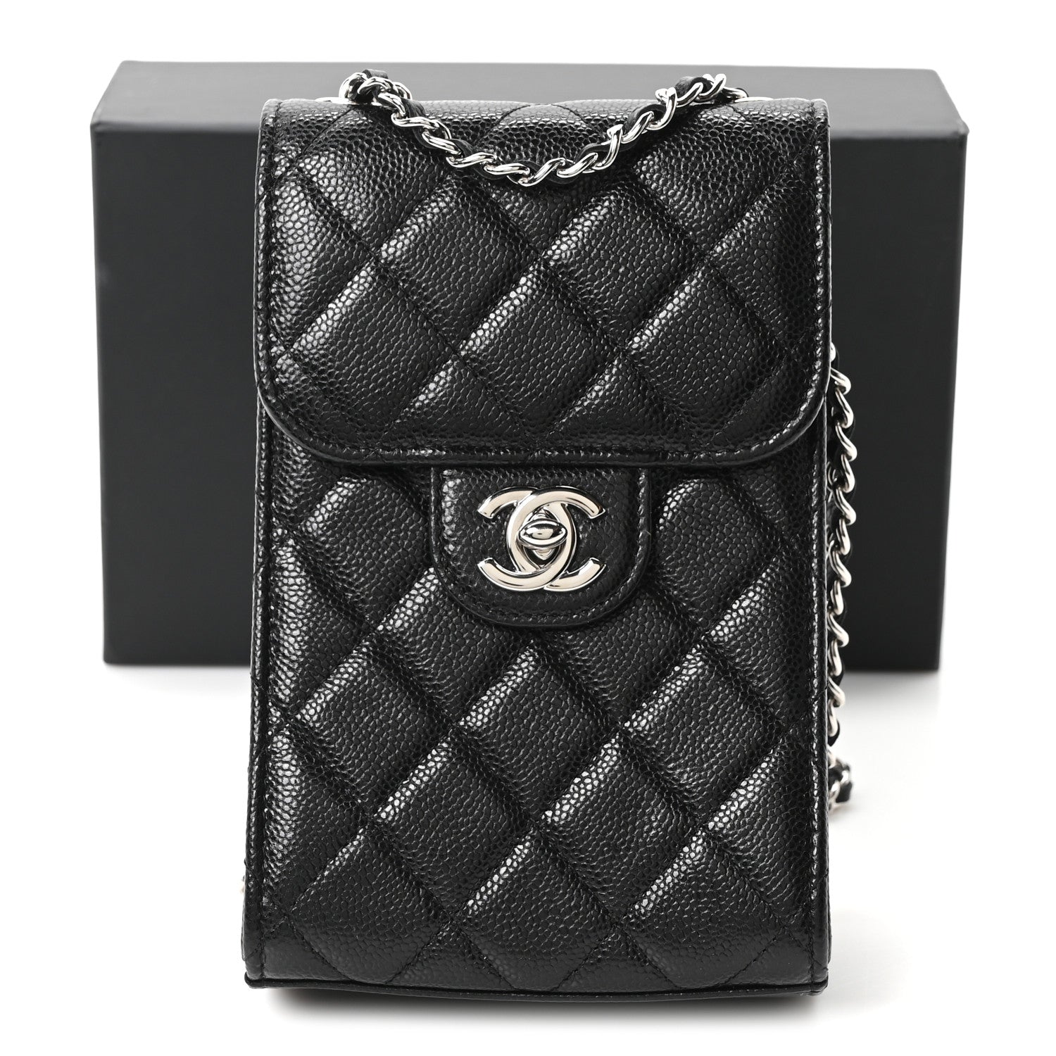 Chanel Caviar Quilted Classic Phone Holder Black 11 of 11