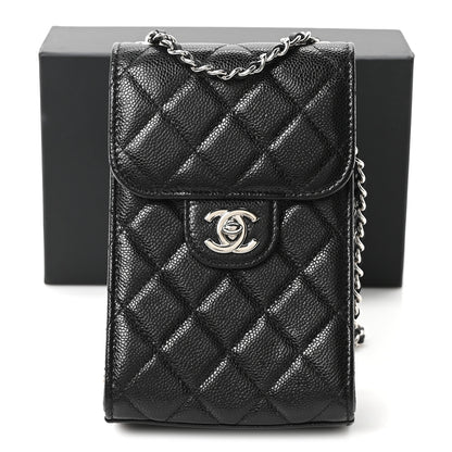 Chanel Caviar Quilted Classic Phone Holder Black 11 of 11