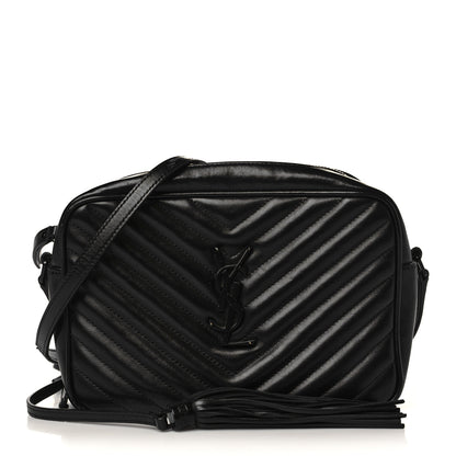 Saint Laurent Calfskin Matelasse Monogram Monochrome Lou Camera Bag Black 1 of 9