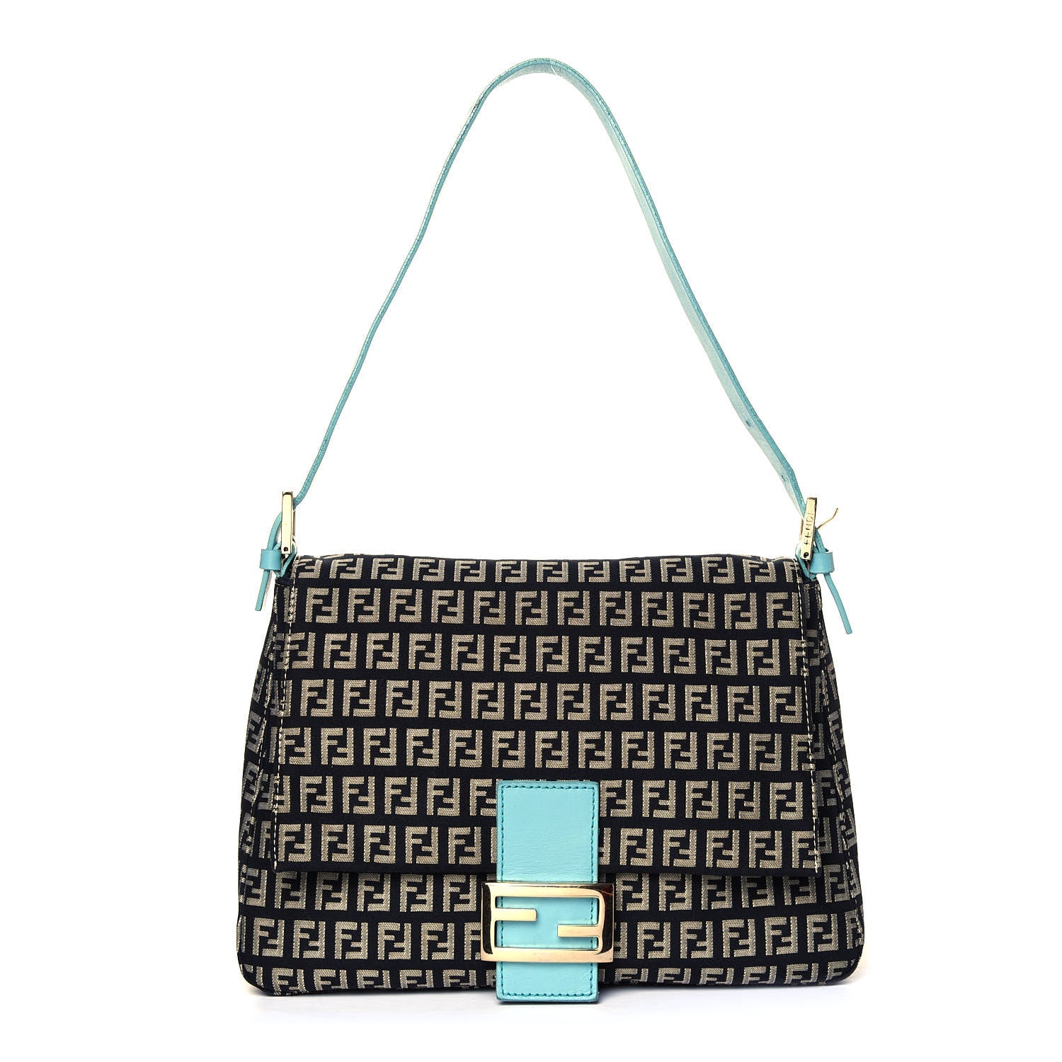 Fendi Zucchino Mama Baguette Blue 1 of 5
