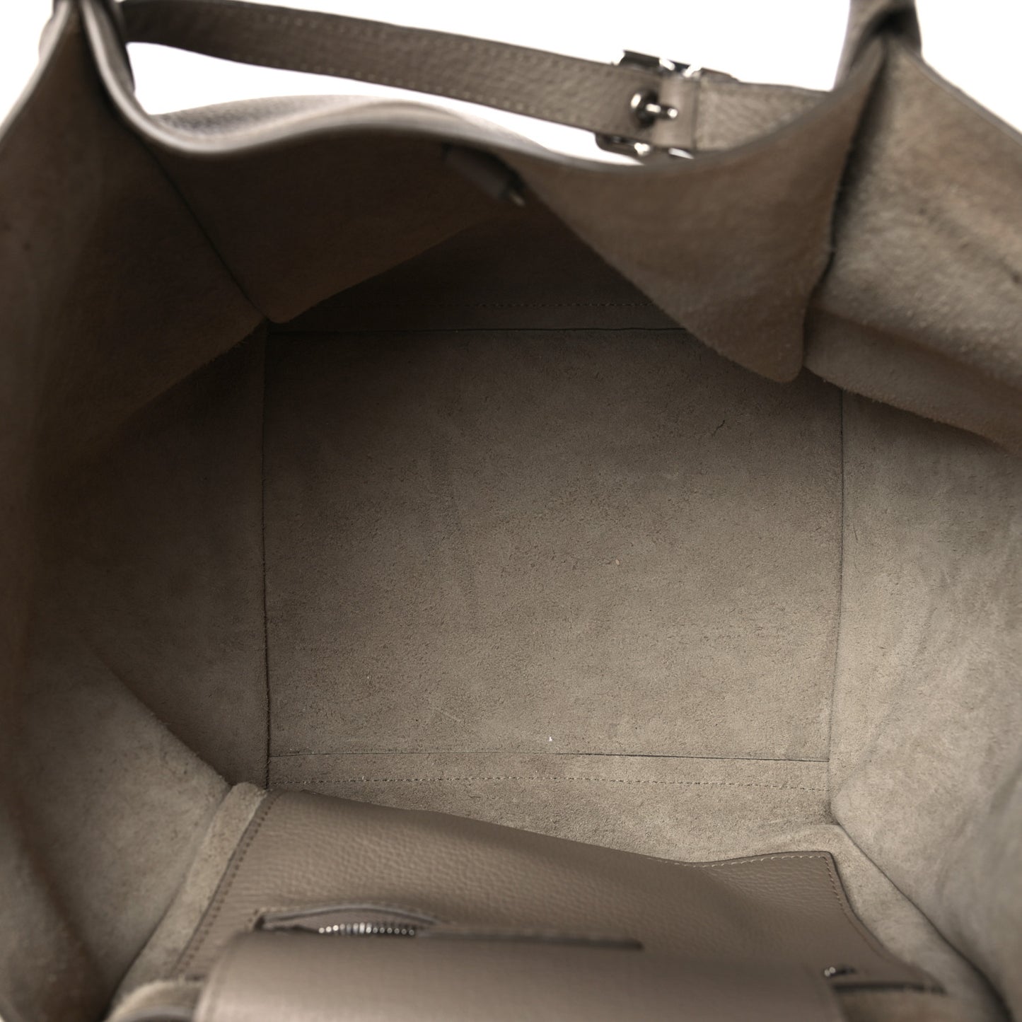 Supple Calfskin Long Strap Small Big Bag Light Taupe