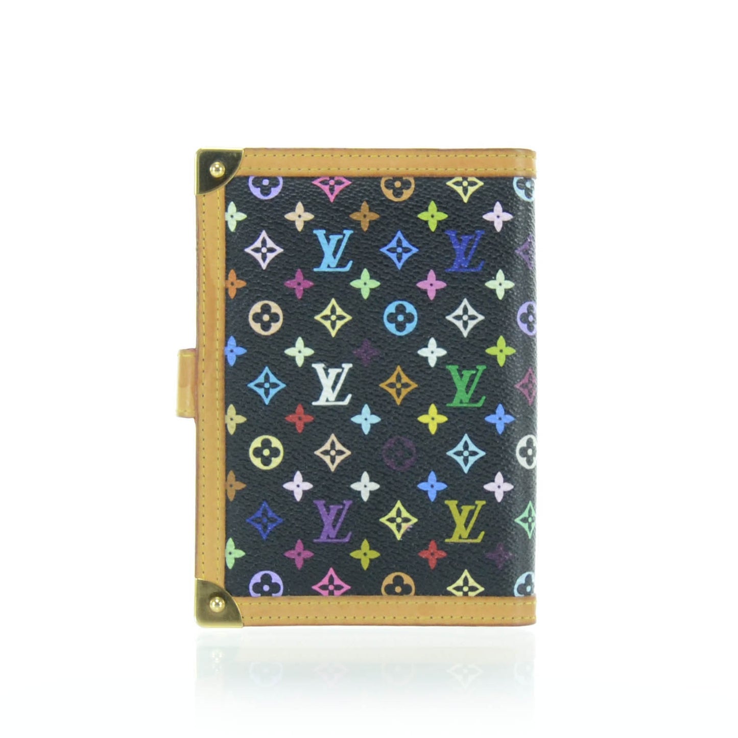 Monogram Multicolor Small Ring Agenda Cover Black