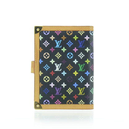 Louis Vuitton Monogram Multicolor Small Ring Agenda Cover Black 3 of 6
