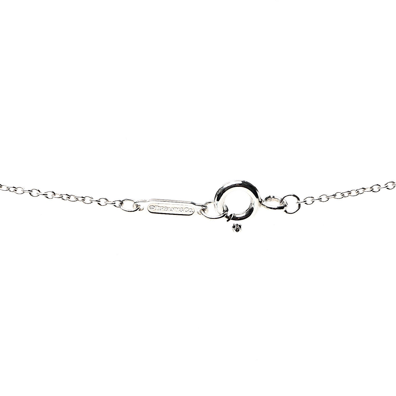 Tiffany Sterling Silver Diamond Small Daisy Key Pendant Necklace 4 of 6