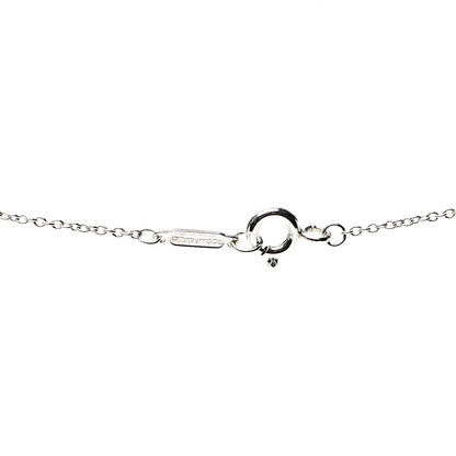 Tiffany Sterling Silver Diamond Small Daisy Key Pendant Necklace 4 of 6